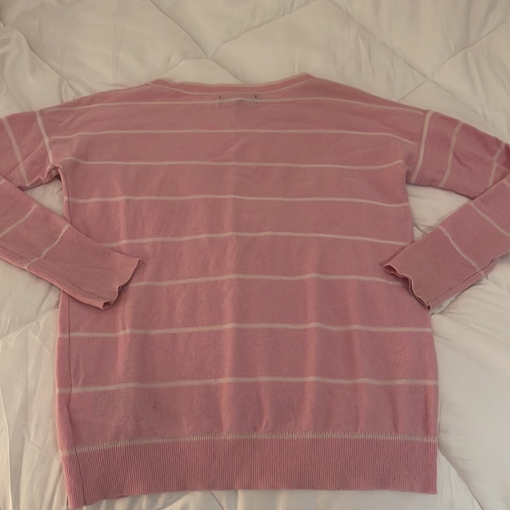 Banana Republic pink and white striped sweater - Picture 2 of 2